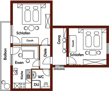 Wohnung 2 - Grundriss